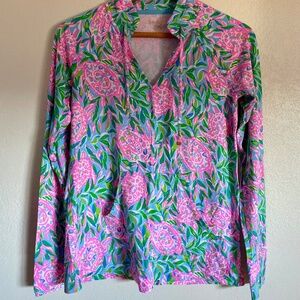 Lilly Pulitzer Active Top Turtle Print Size Small